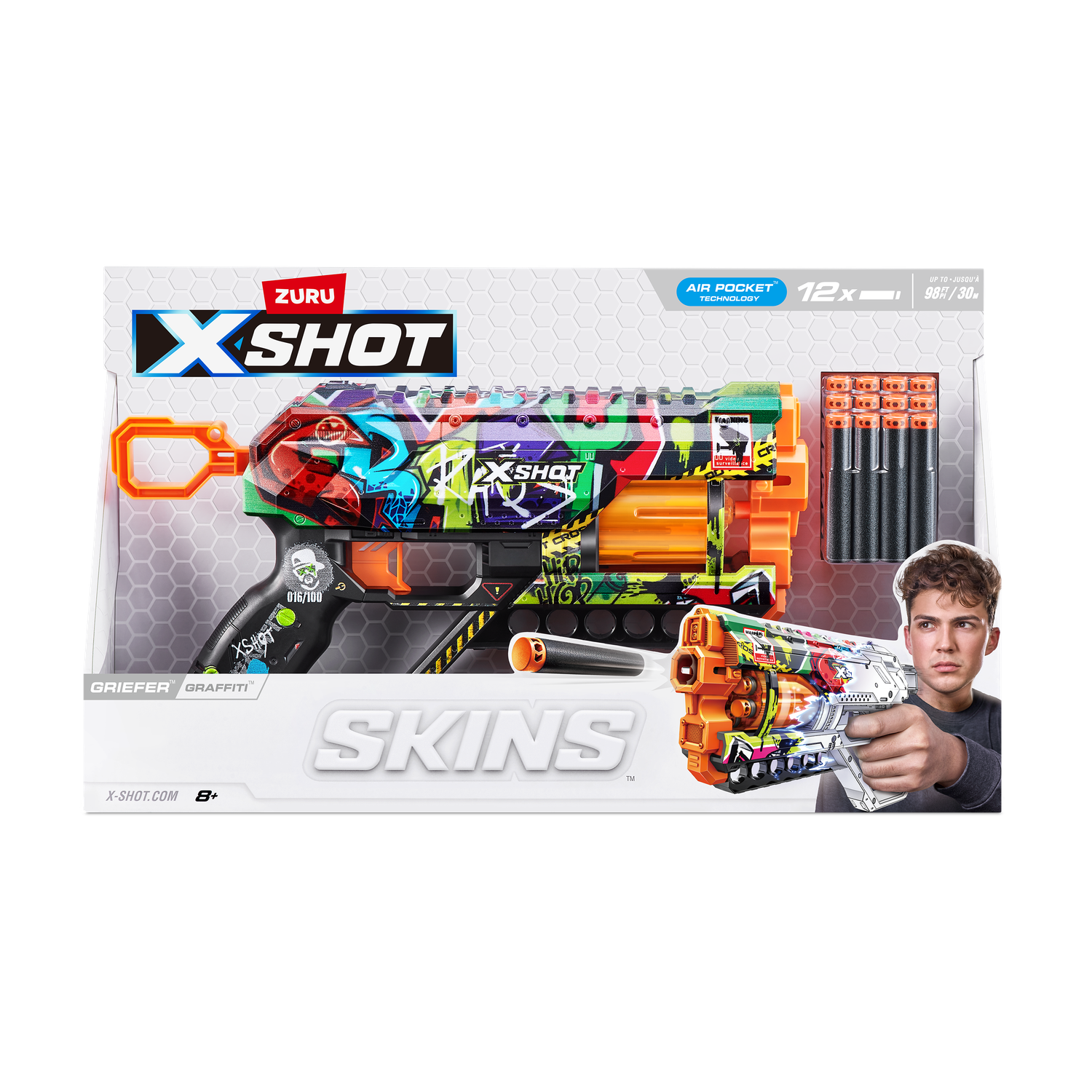 Бластер XSHOT Скинс Грифер Граффити 36561G XSHOT - фото 10