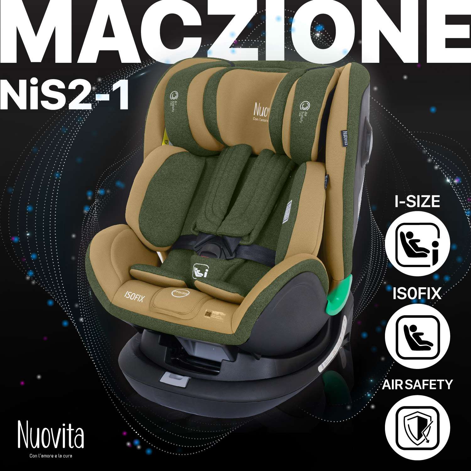 Автокресло Nuovita Maczione NiS2-1 Песчаный хакки - фото 2