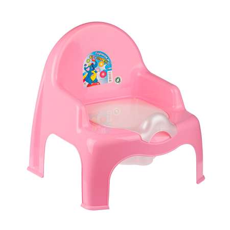 Горшок детский elfplast стульчик розовый перламутровый