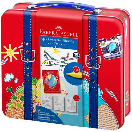 Набор для рисования FABER CASTELL Connector 40 фломастеров 6 клипс паспорт