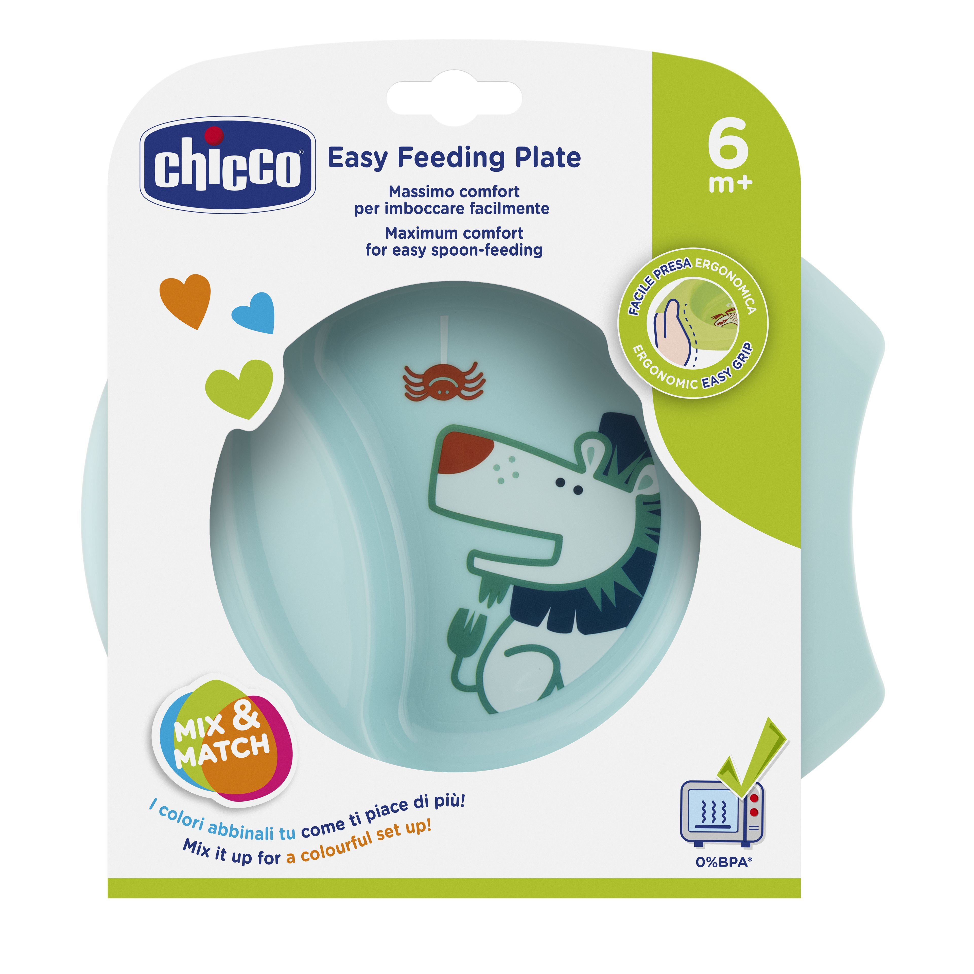 Тарелка Chicco Easy Feeding Bowl с 6месяцев Голубой - фото 2