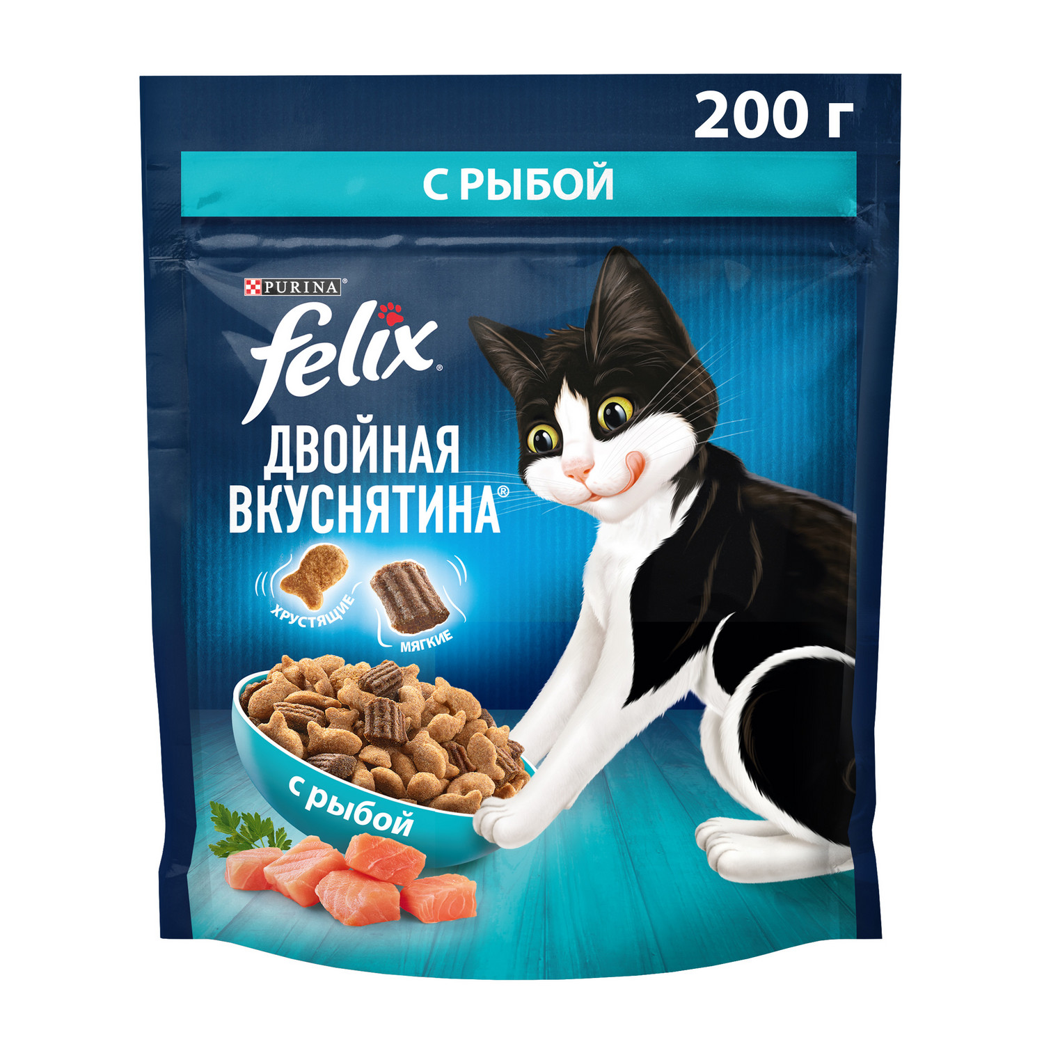 Корм для кошек Felix Двойная вкуснятина с рыбой 200г - фото 1