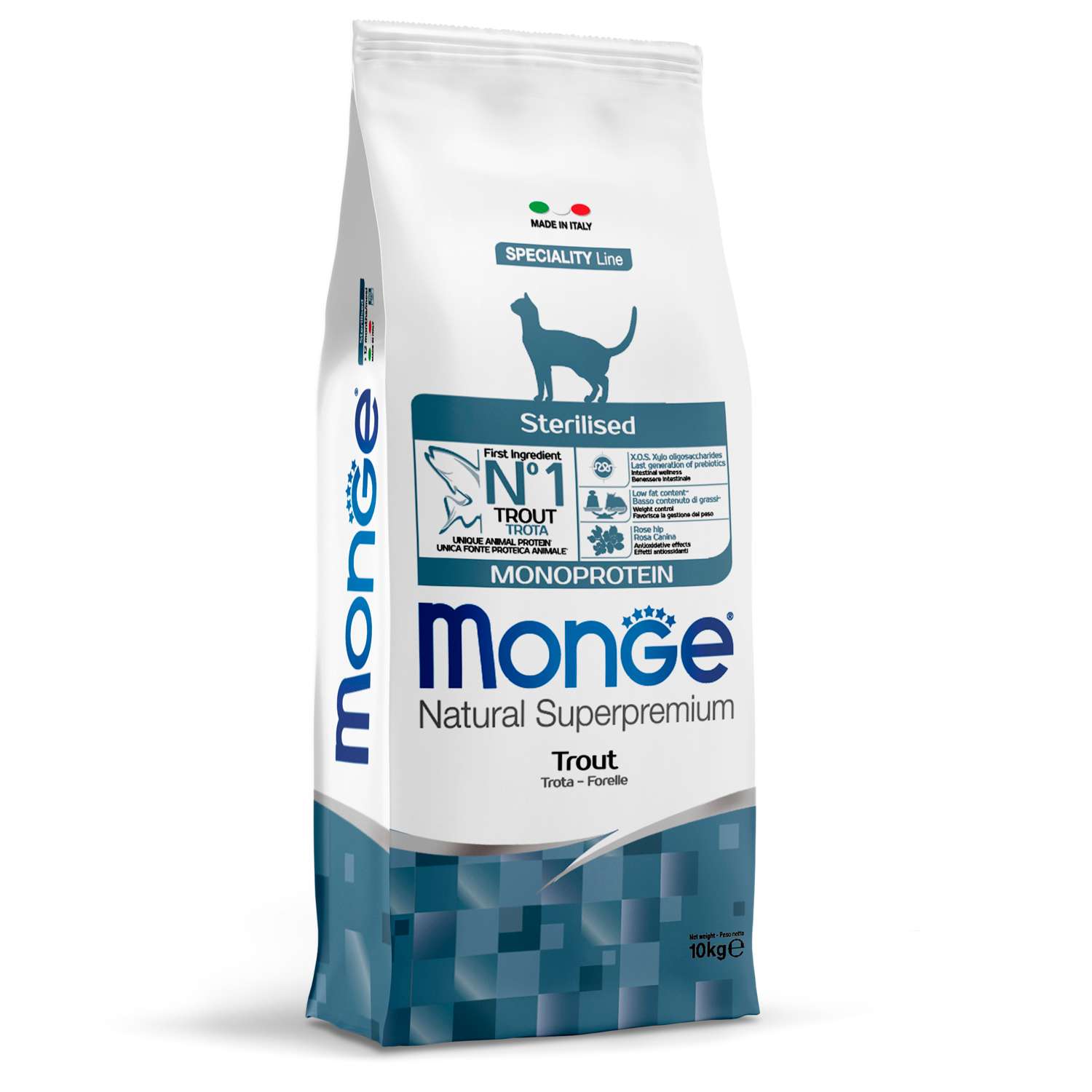 Корм для кошек Monge 10кг Cat Speciality Line Monoprotein Sterilised для стерилизованных из форели - фото 8