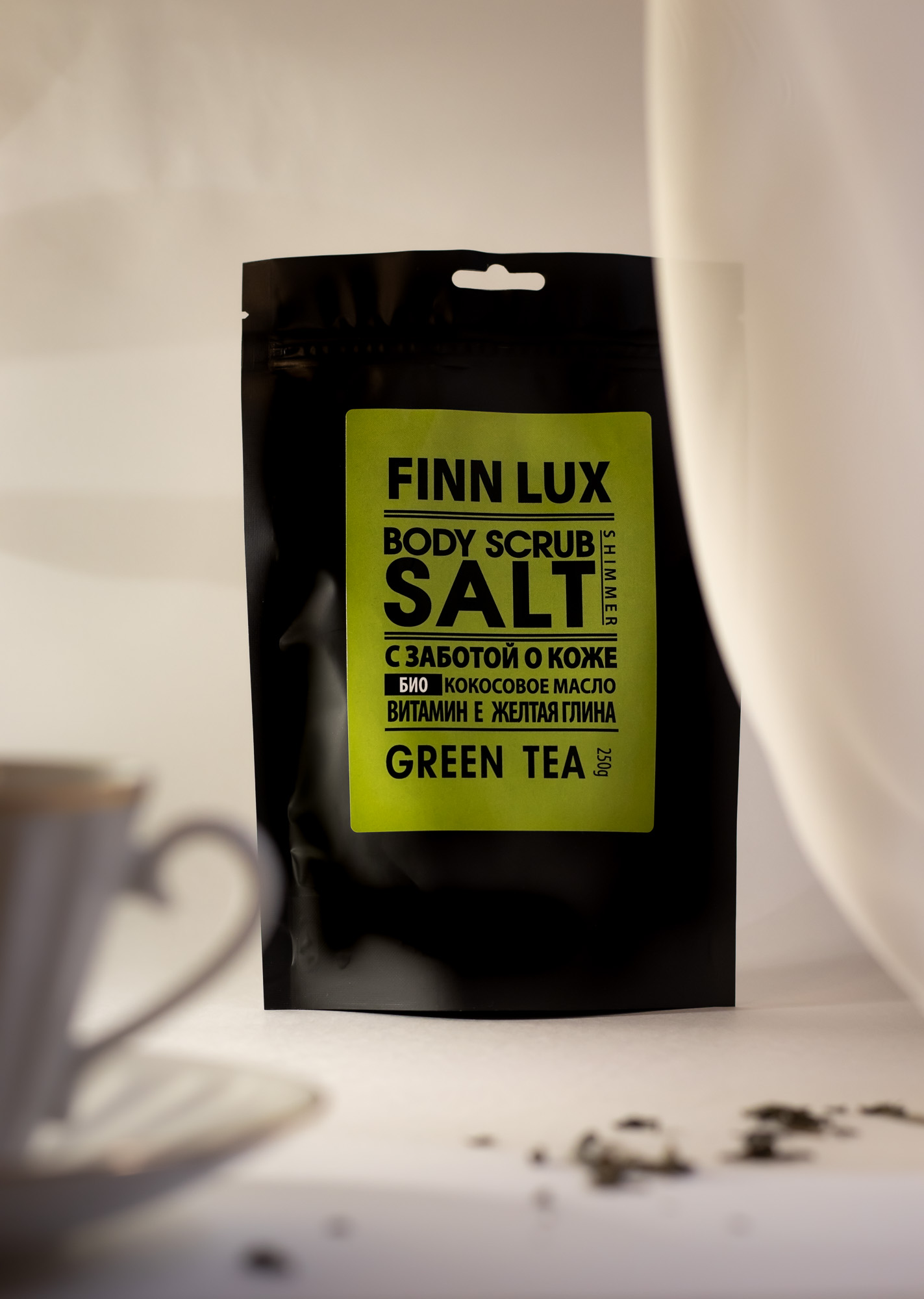 Скраб для тела Finn Lux Green Tea 250 гр. - фото 1