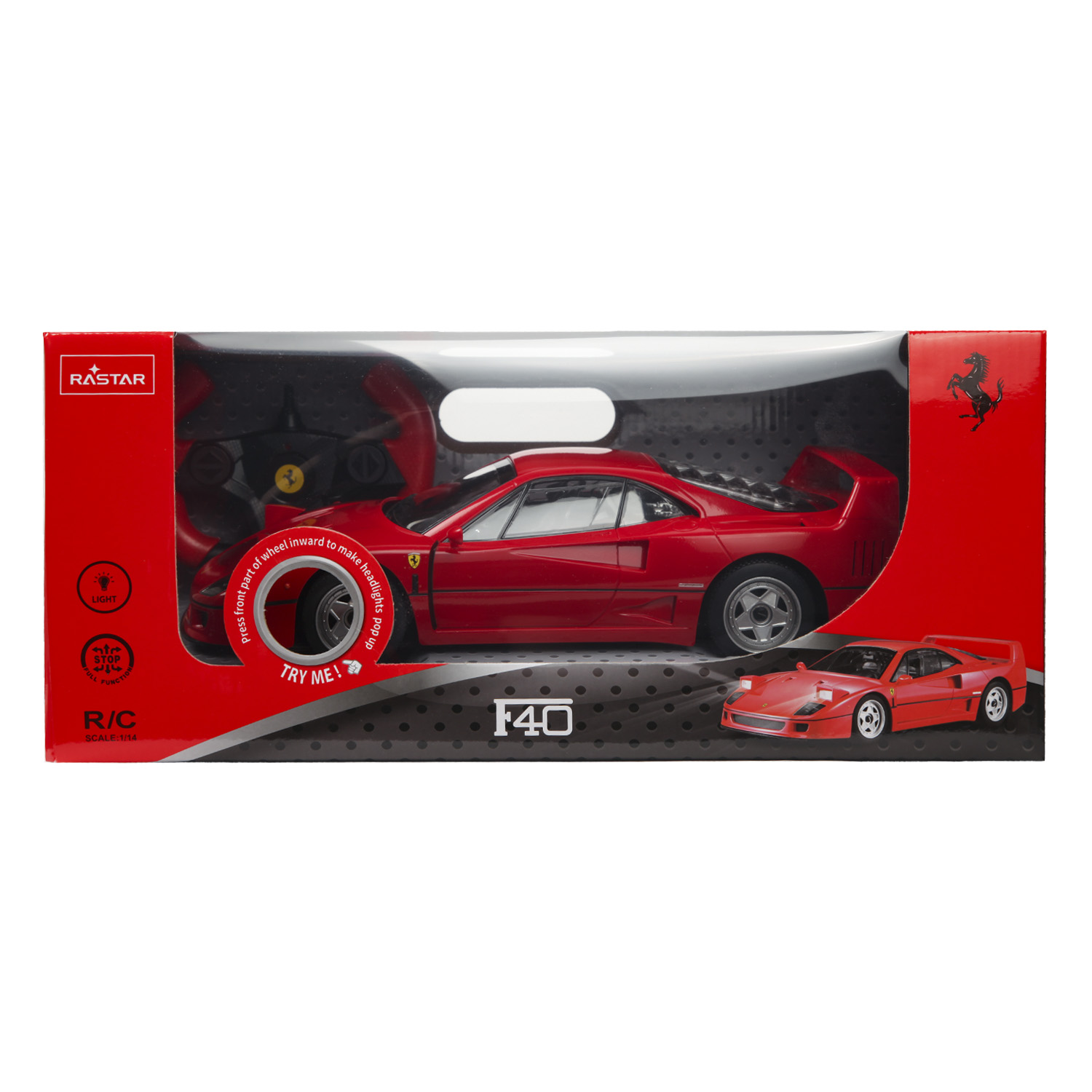 Машина Rastar РУ 1:14 Ferrari F40 Красная 78700