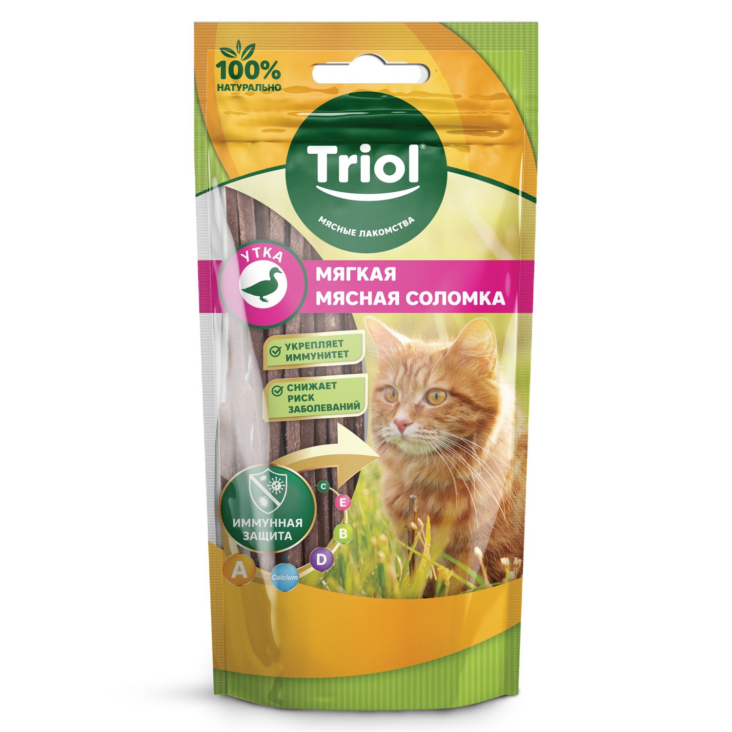 Лакомство для кошек Triol соломка из утки 40г - фото 1