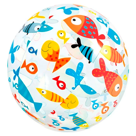 Мяч детский INTEX надувной пляжный разноцветный 51 см