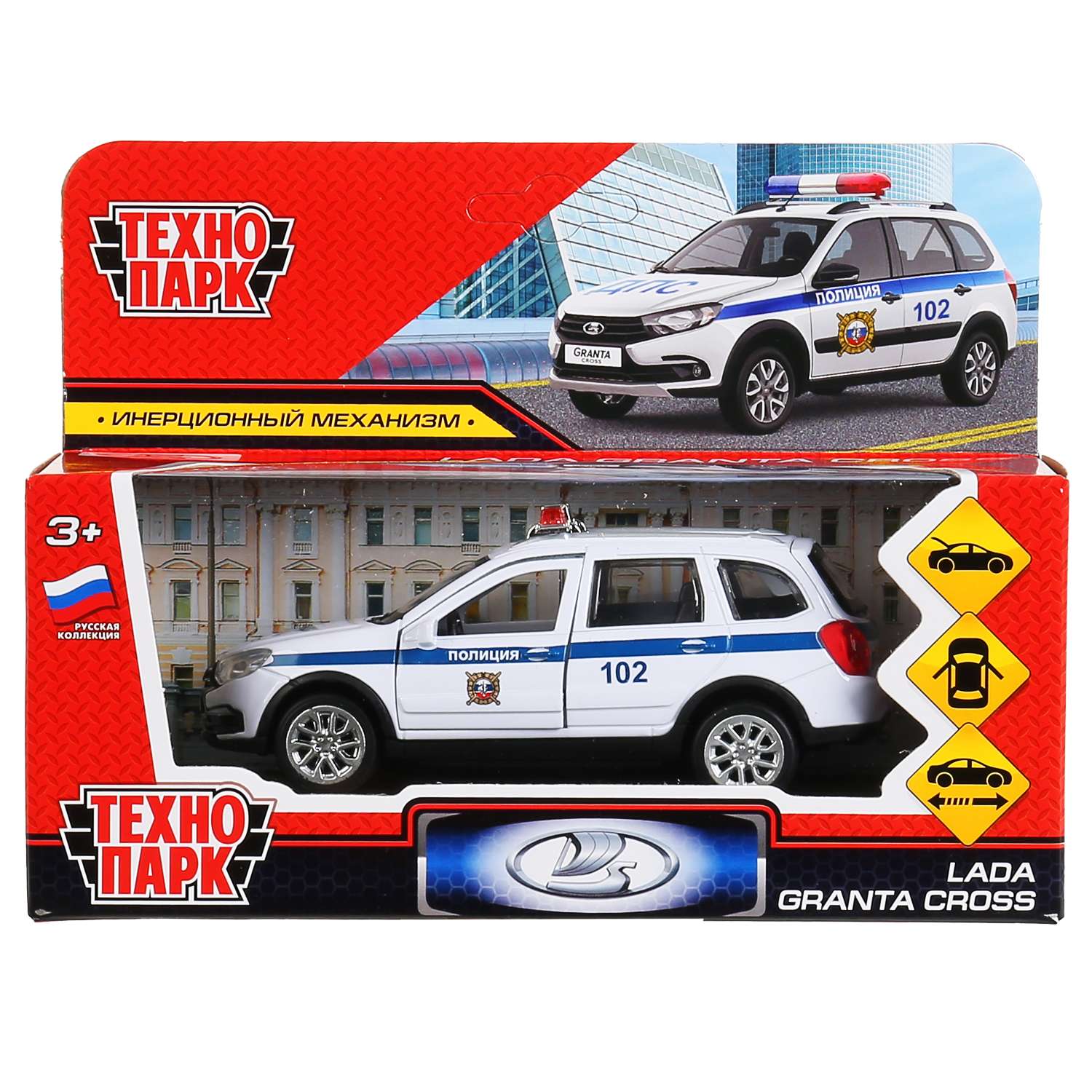 Машина Технопарк Lada granta cross Полиция 299797 299797 - фото 2