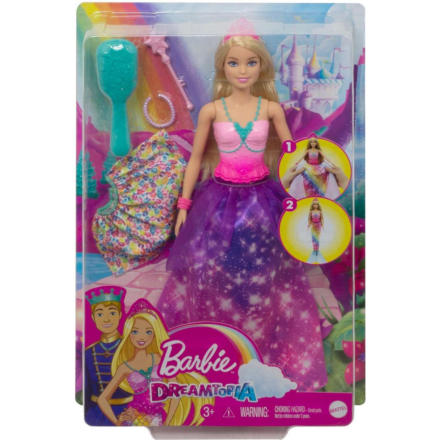 Кукла Barbie Дримтопия 2в1 Принцесса GTF92 GTF92 - фото 2