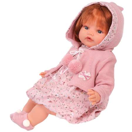 Кукла говорящая Antonio Juan Реборн Изабелла в светло-розовом 42 см плачет мягконабивная