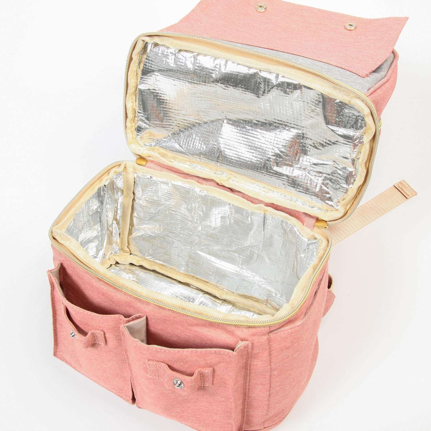 Сумка-рюкзак Sima-Land для хранения вещей малыша цвет розовый/серый - фото 7