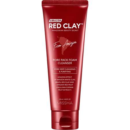 Пенка MISSHA для умывания и очищения пор Amazon Red Clay с амазонской глиной 120 мл