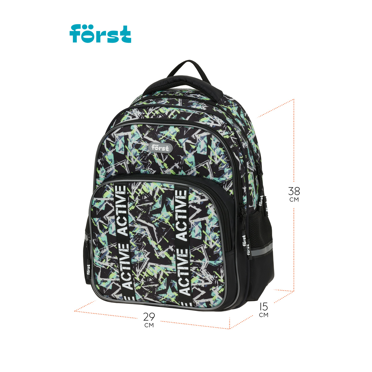 Рюкзак Forst F-Comfy Abstract 38*29*15см 2 отделения 3 кармана эргономичная спинка - фото 3