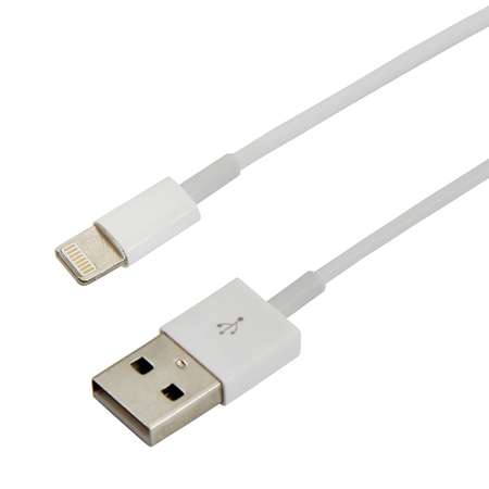 Кабель REXANT USB - Lightning копия 1:1 1 метр в белой ПВХ оплетке