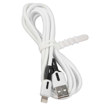 Дата-Кабель USAMS Us-sj456 u51 usb - Lightning с индикатором 2 метра силиконовый белый