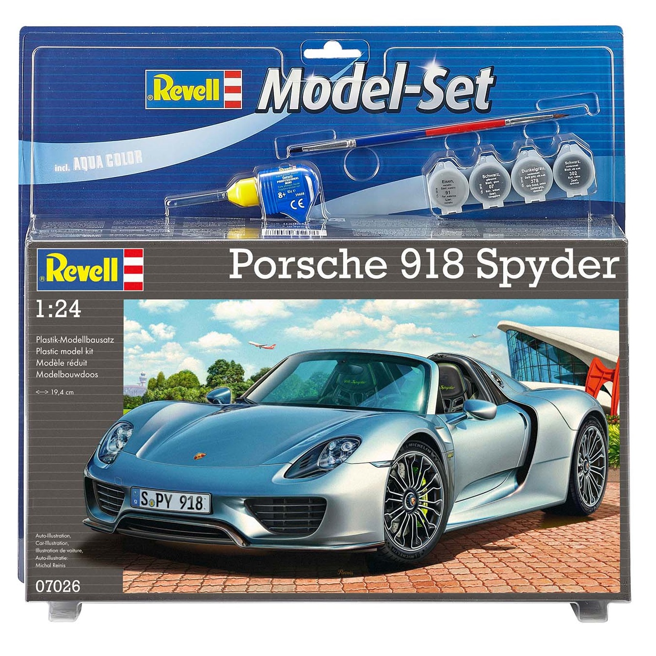 Сборная модель Revell Гибридный автомобиль Porsche 918 Spyder стандартный 67026 - фото 1