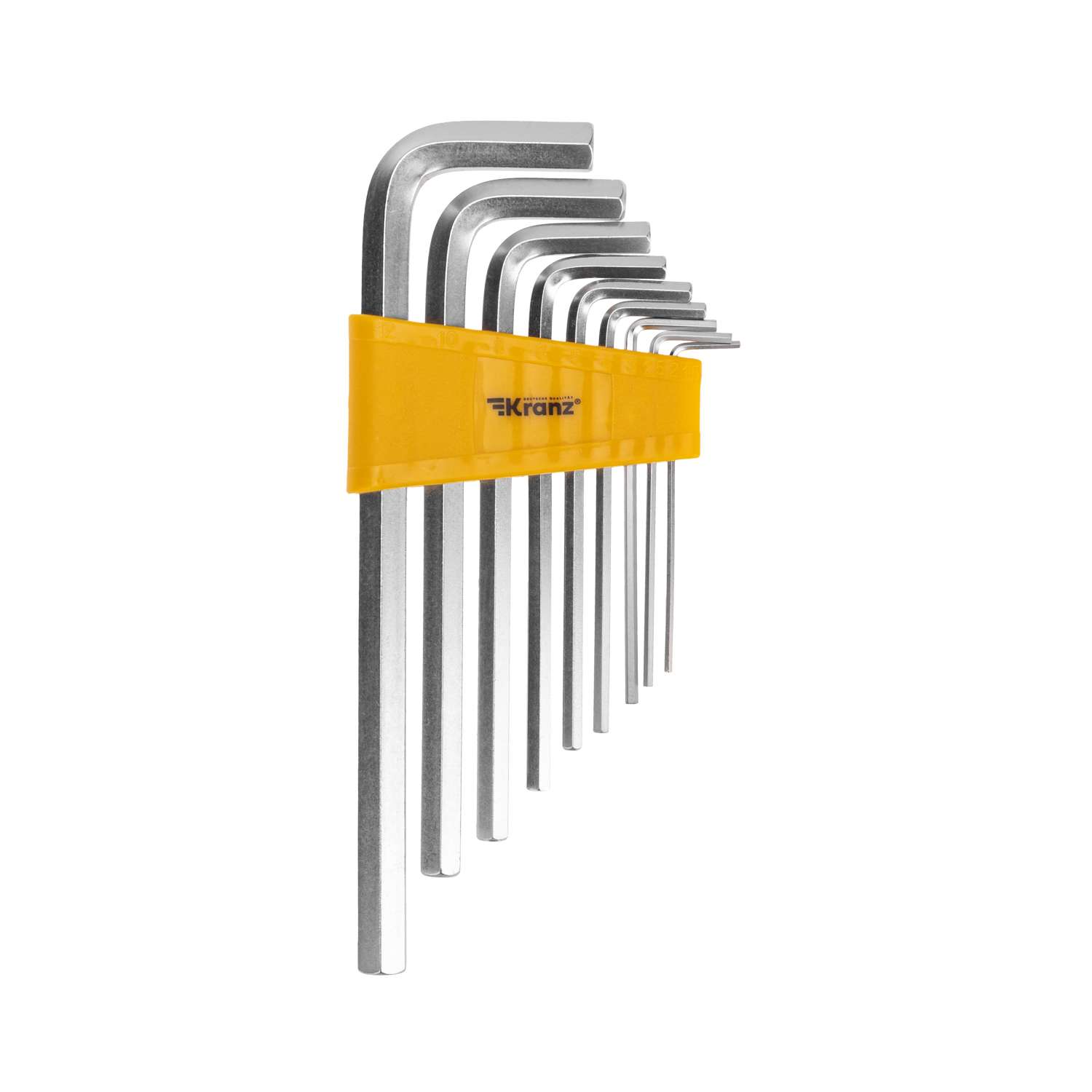 Набор ключей имбусовых Kranz Hex 2.0-12 мм 9 штук удлиненные - фото 4