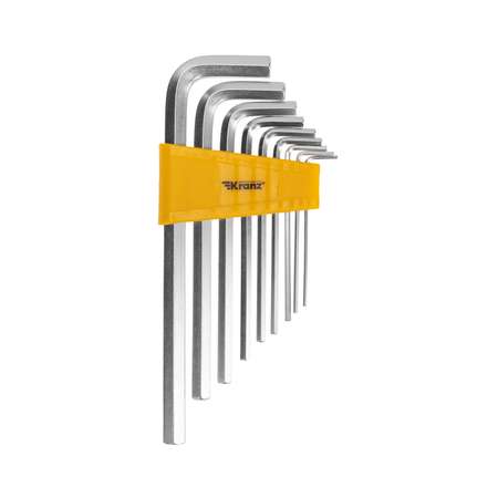 Набор ключей имбусовых Kranz Hex 2.0-12 мм 9 штук удлиненные