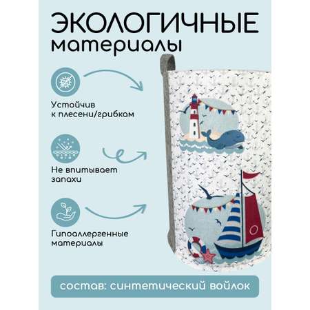 Корзина для игрушек из войлока Textile NN Кит