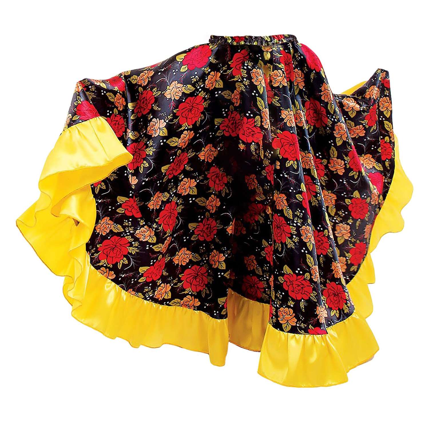 Цыганская юбка Страна карнавалия для девочки с желтой оборкой по низу длина 67 2465720 - фото 1