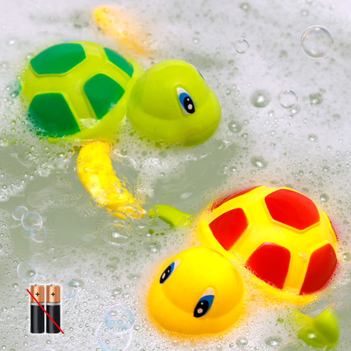 Игрушки для ванной S+S Черепашки заводные 2 шт - фото 1