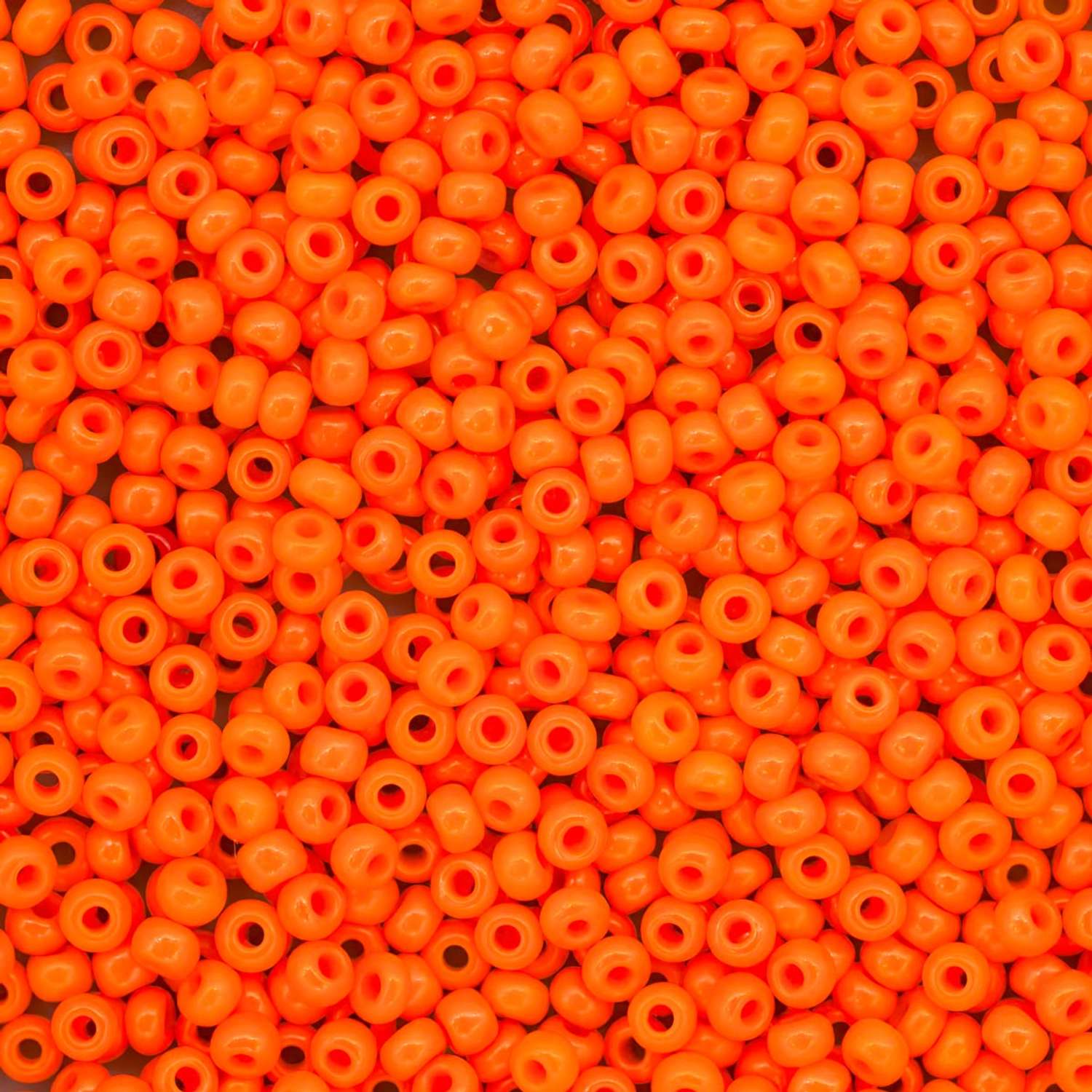 Бисер Preciosa чешский непрозрачный 10/0 20 гр Прециоза 93140 красно-оранжевый - фото 1