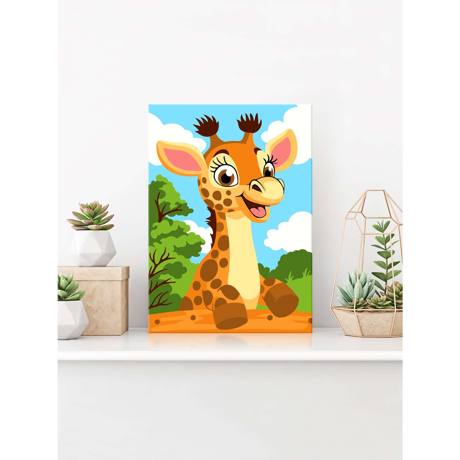 Картина по номерам Hobby Paint Серия Мини 15х21 Приветливый жирафик - фото 3