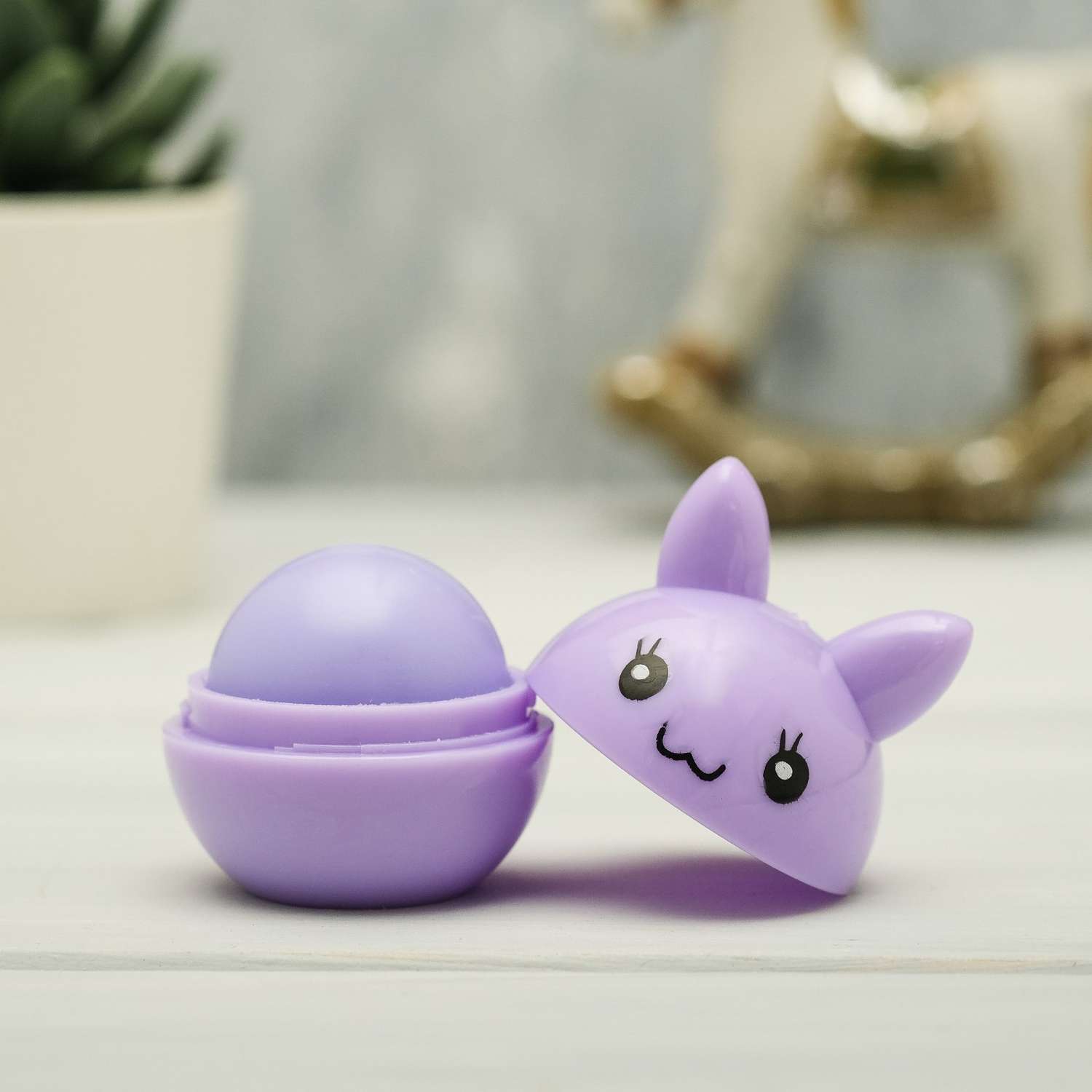 Блеск для губ Выбражулька «Мяу» фиолетовый котик аромат виноград - фото 4