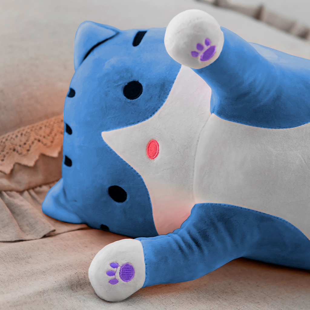 Мягкая игрушка TOTTY TOYS кот батон 130 см голубой антистресс - фото 3