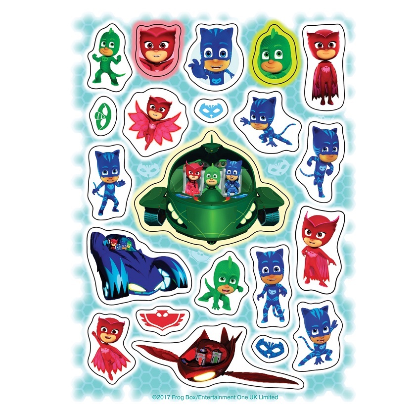 Набор наклеек PJ masks Герои в масках. 100 шт (оранжевый) - фото 2