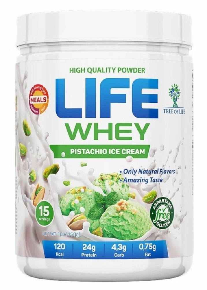 Протеин сывороточный Tree of Life Life Whey 450 гр вкус: Фисташка - фото 1