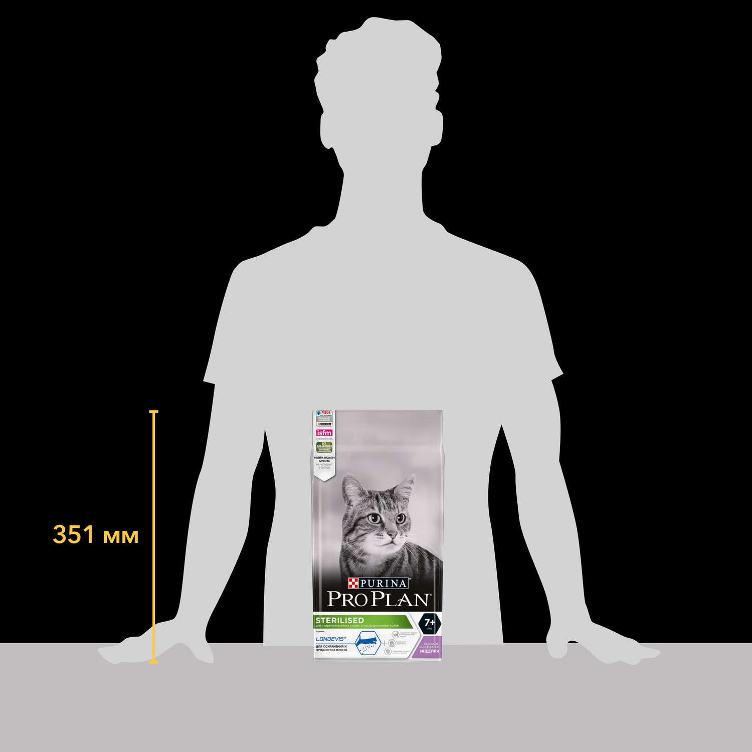 Корм сухой для кошек PRO PLAN Sterilised Longevis 1.5кг индейка пожилых - фото 11