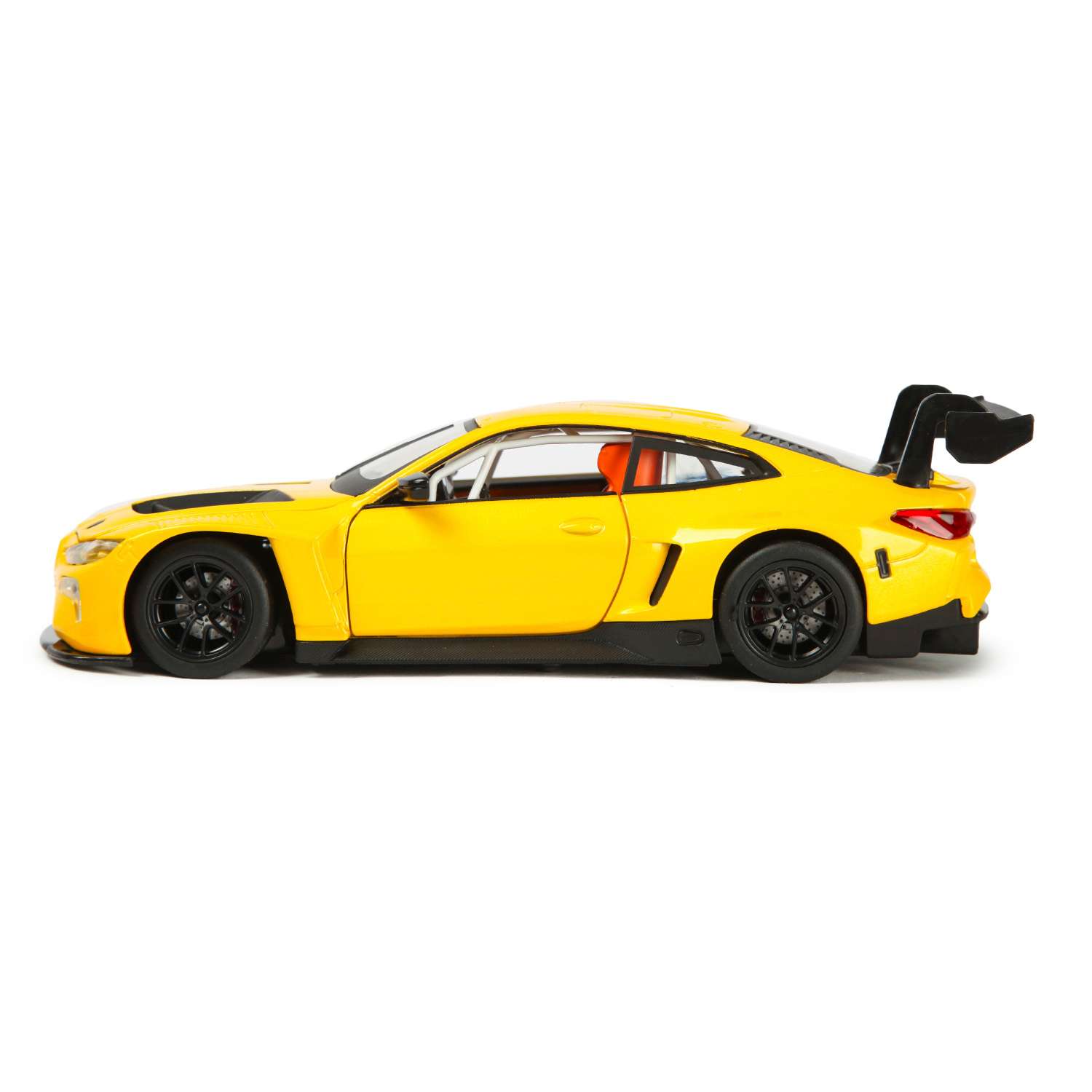 Машинка Mobicaro 1:24 BMW M4 GT3 Желтая 68277A 68277A - фото 2