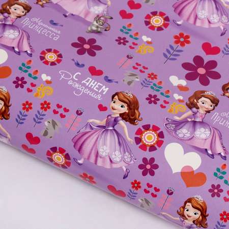Бумага Disney С Днем Рождения Милая принцесса 70х100 см Disney