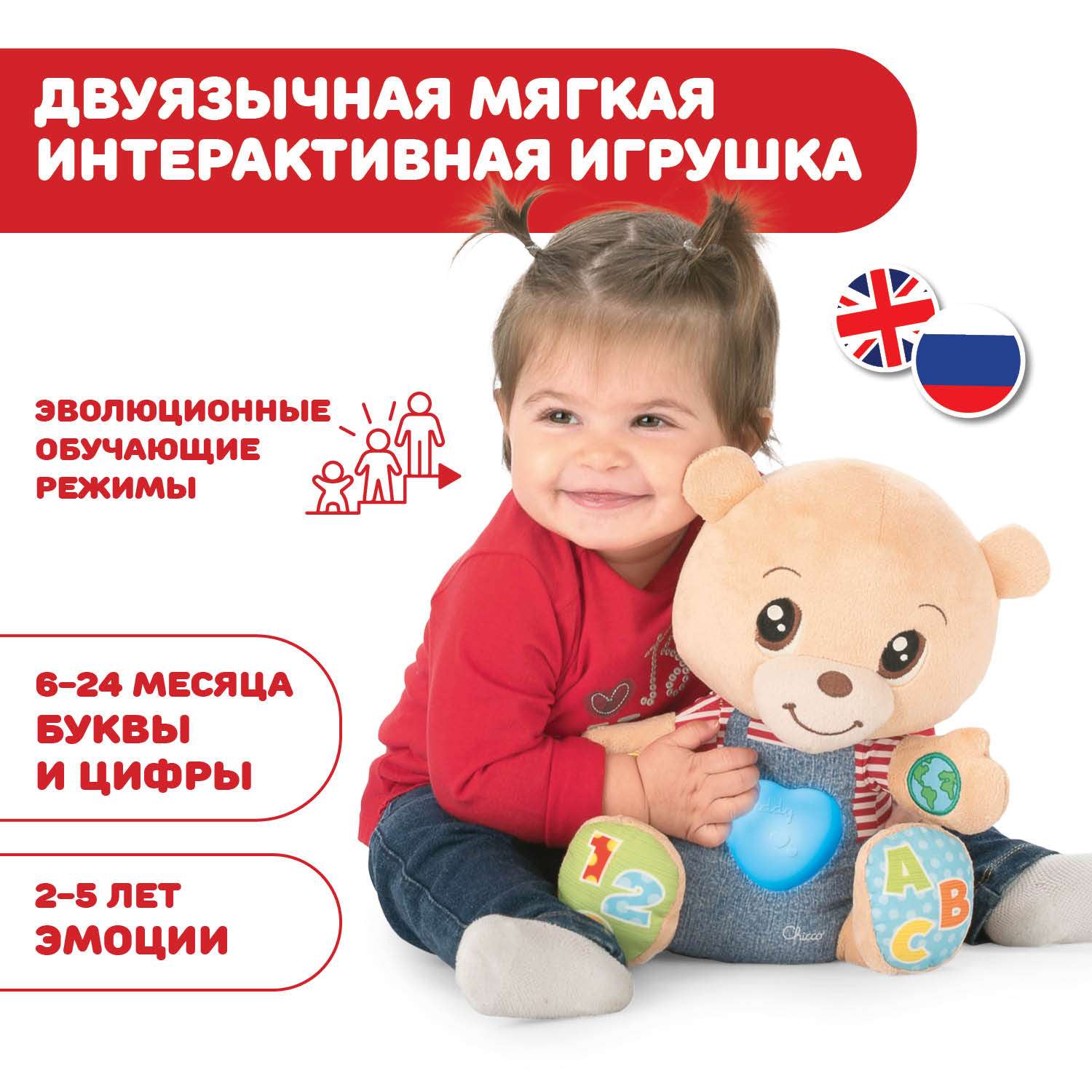 Игрушка Chicco Teddy Emotion Мишка говорящий - фото 9