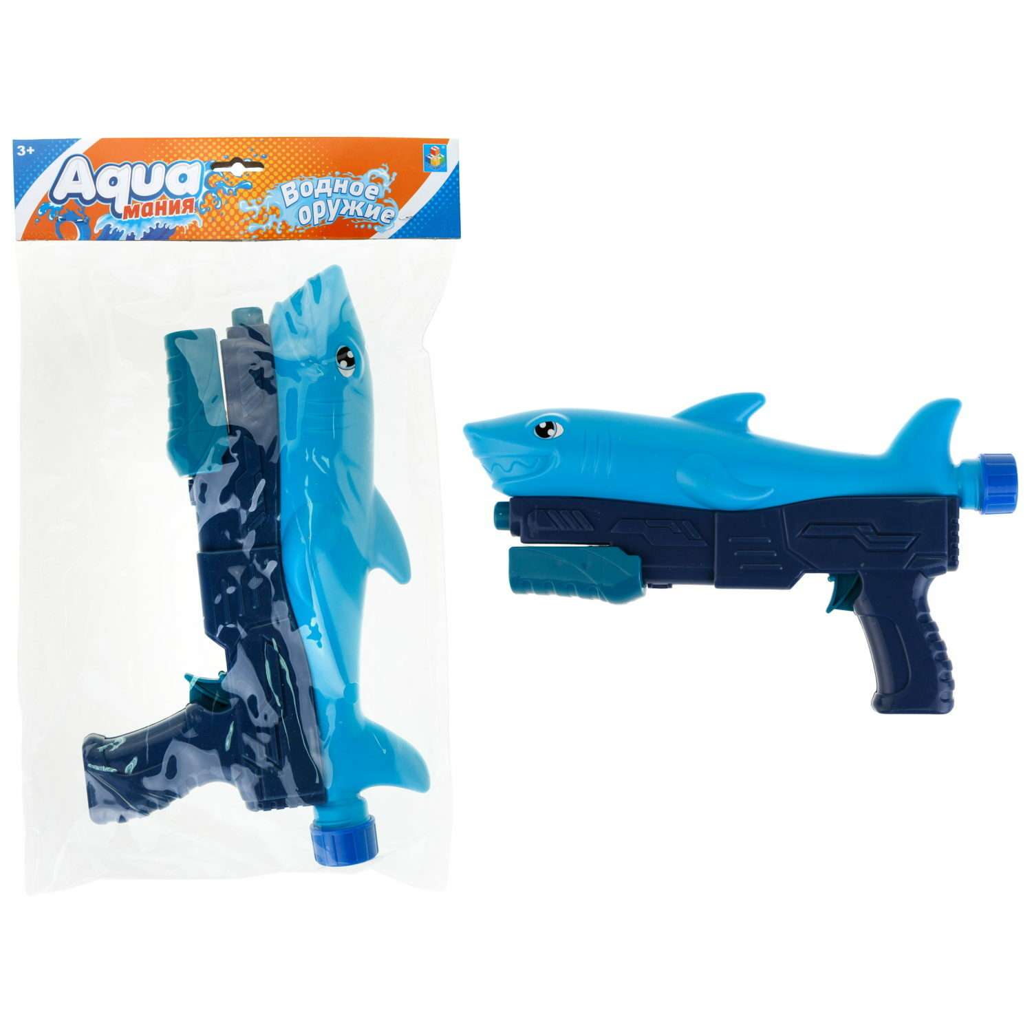 Водяной пистолет Аквамания 1TOY Акула детское игрушечное оружие - фото 2