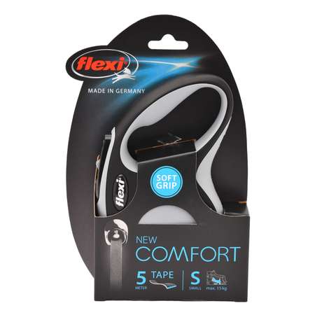 Рулетка Flexi New Comfort S лента 5м до 15кг Черный-Антрацит