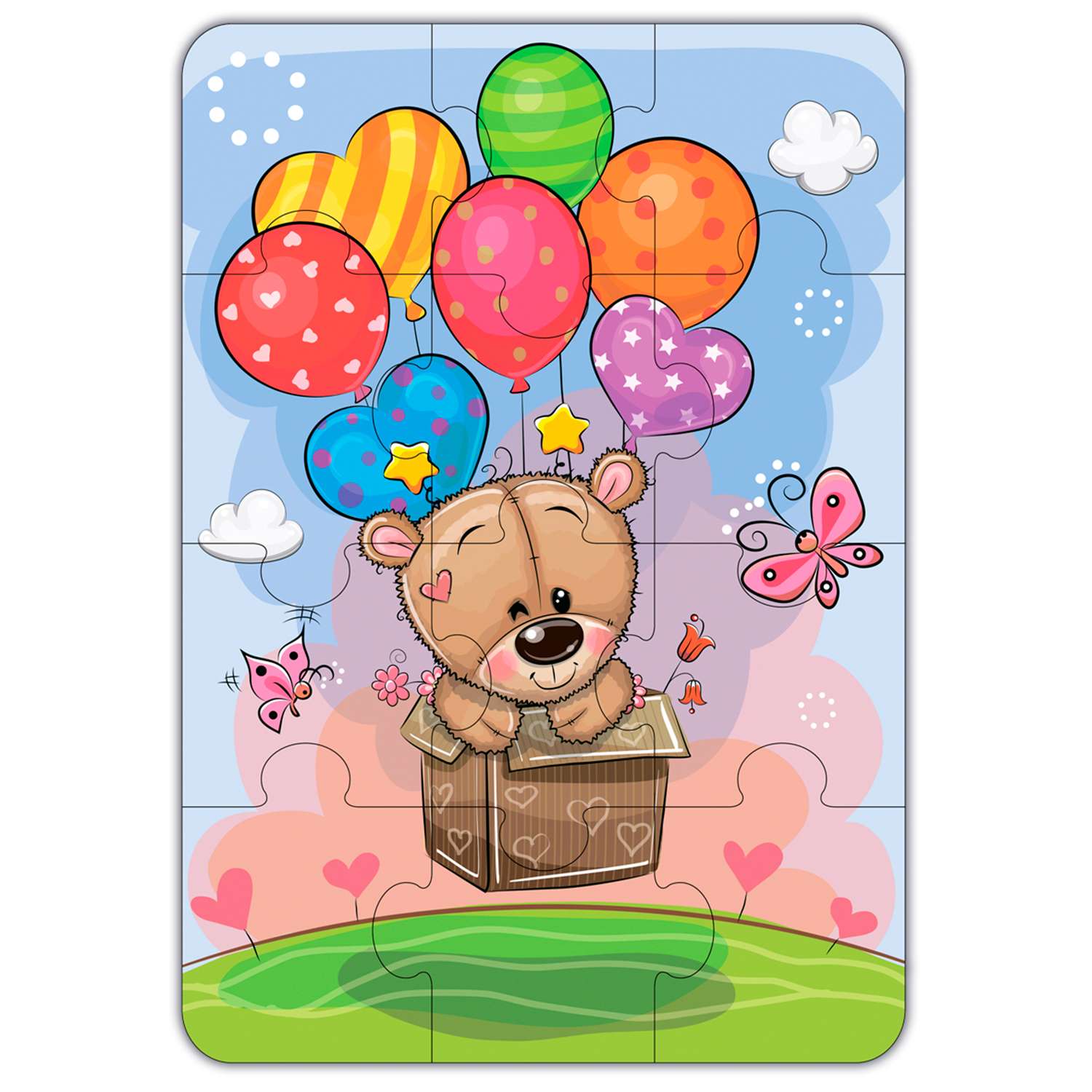 Набор пазлов Дрофа-Медиа Baby Puzzle Мишка и воздушные шары 4136 - фото 4