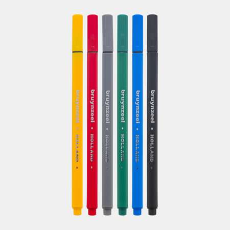 Набор капиллярных ручек BRUYNZEEL Teen Basic толщина линии 0.4мм 6 основных цветов в картонной упаковке