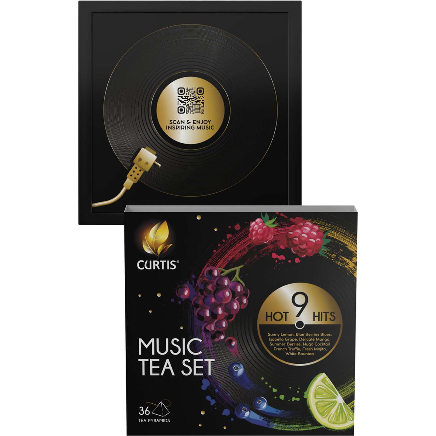 Чай подарочный Curtis MUSIC TEA SET ассорти 63г - фото 4