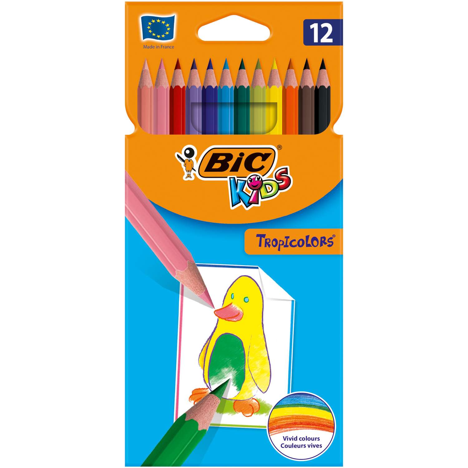 Цветные карандаши BIC Tropicolors 12 цв - фото 8