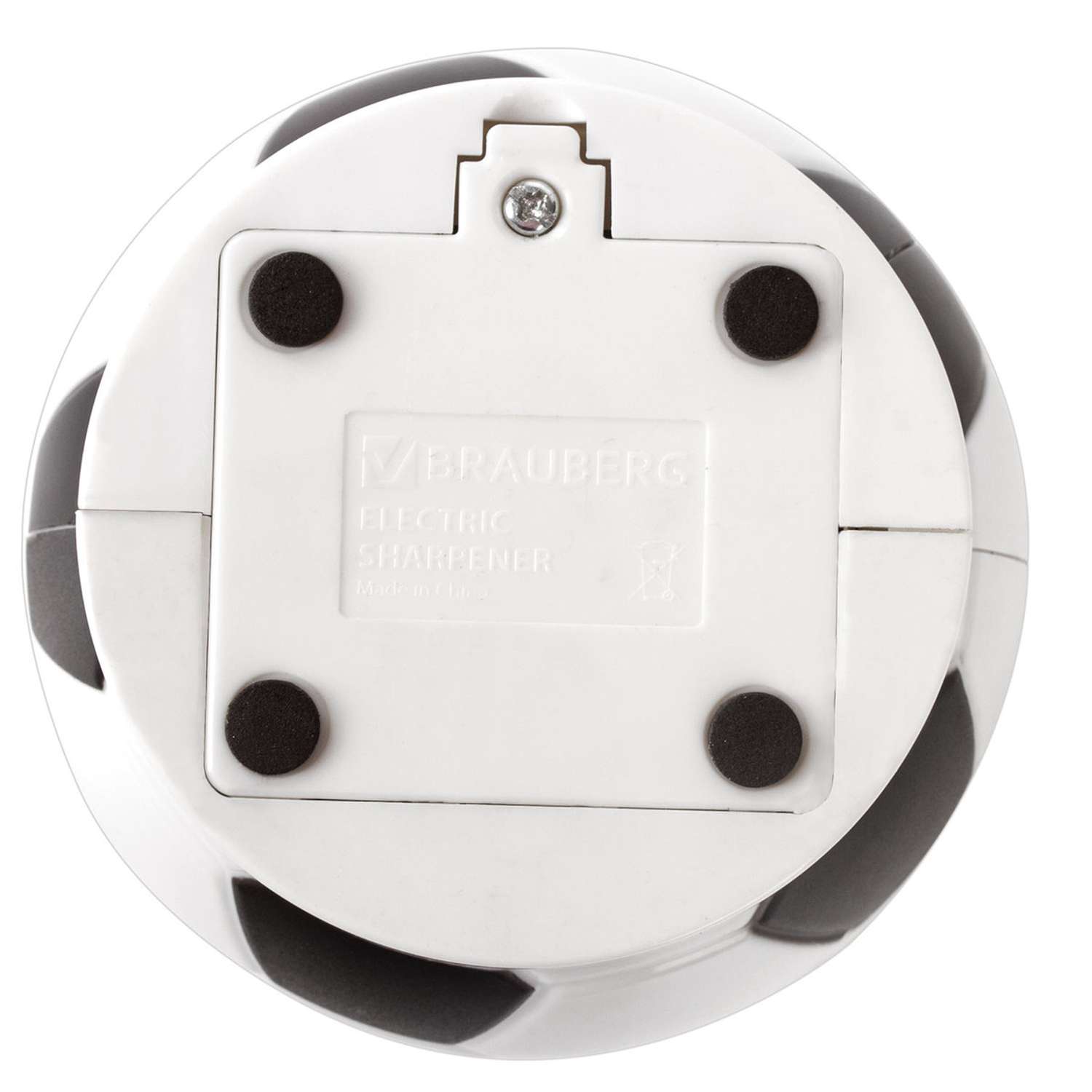 Точилка электрическая Brauberg с контейнером для стружки Football питание от 4 батаеек Аа - фото 8