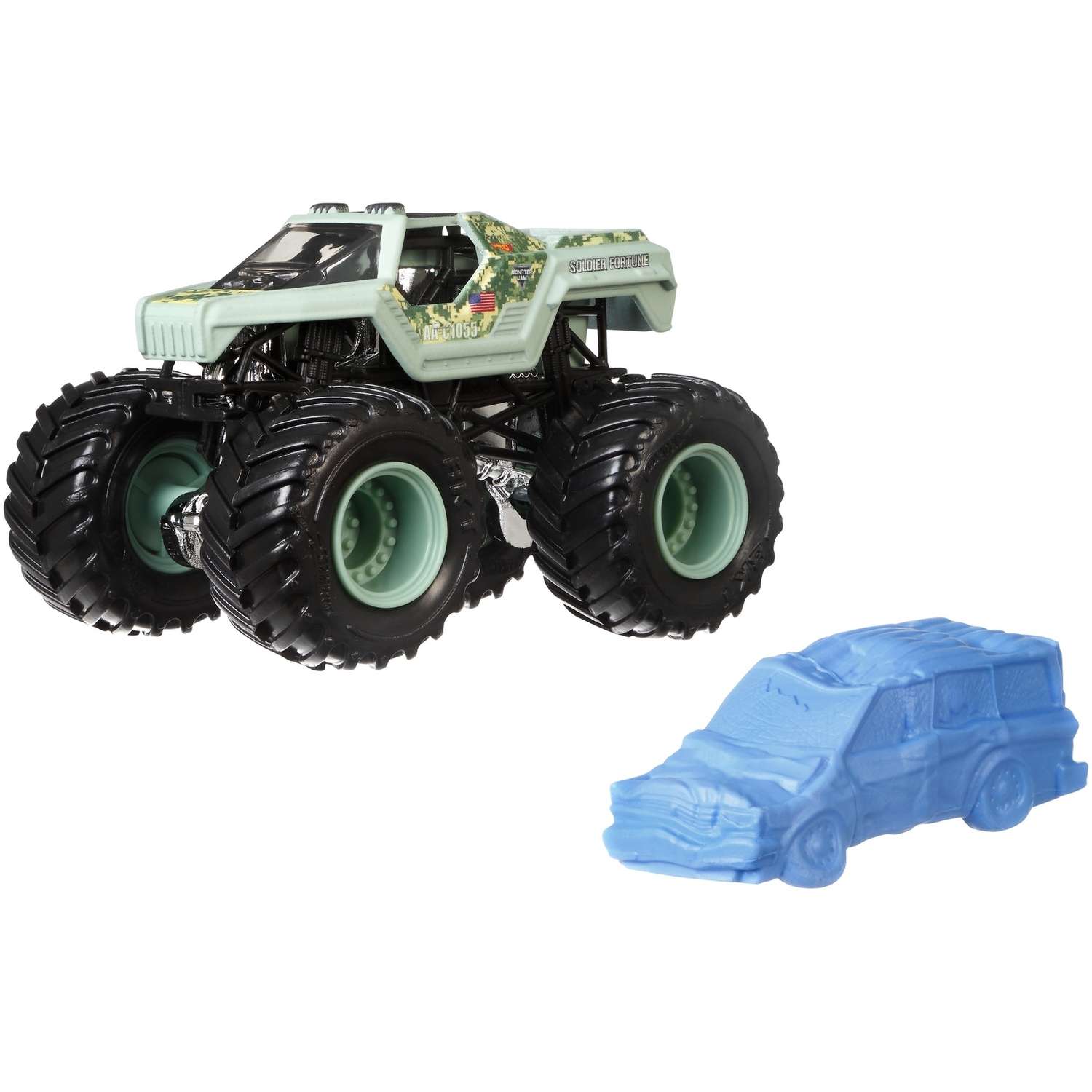 Машина Hot Wheels Monster Jam 1:64 Tour Favorites Солдат удачи FLX30 21572 - фото 1