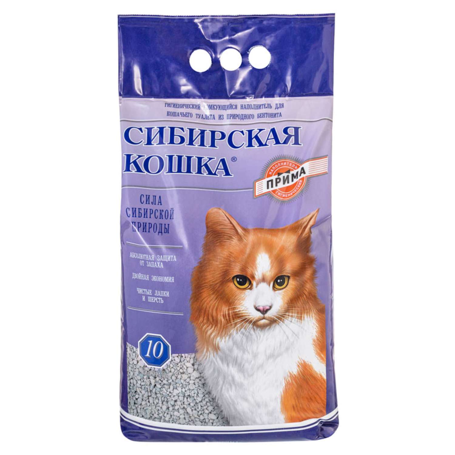 Наполнитель для кошек Сибирская кошка Прима комкующийся 10кг - фото 1