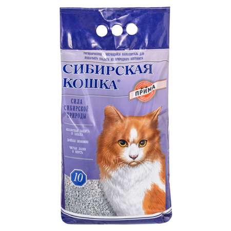 Наполнитель для кошек Сибирская кошка Прима комкующийся 10кг