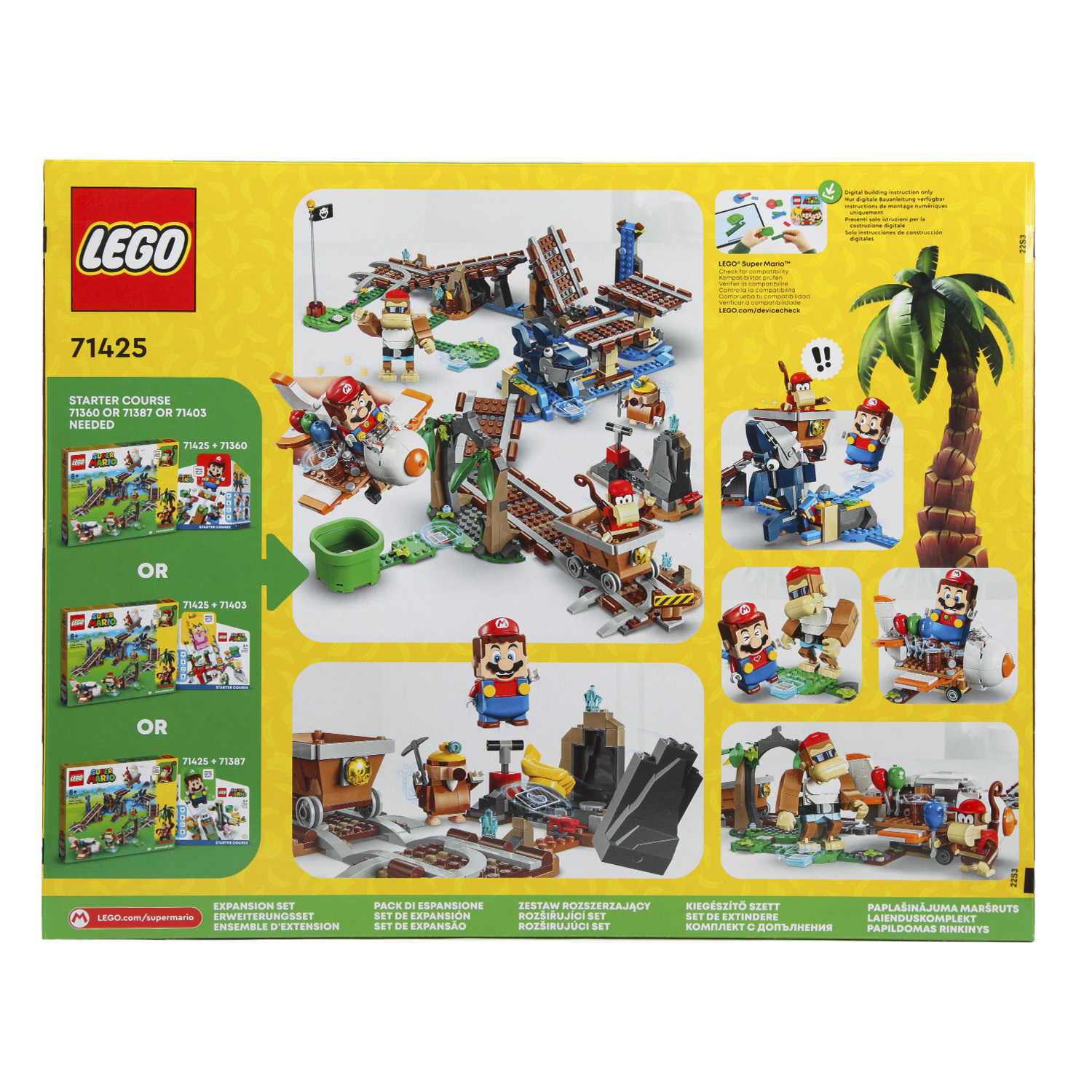 Конструктор LEGO Super Mario Diddy Kong's Mine Cart Ride Expansion Set 71425 - фото 7