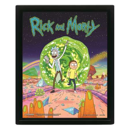 Постер Pyramid 3D Rick and Morty Portal