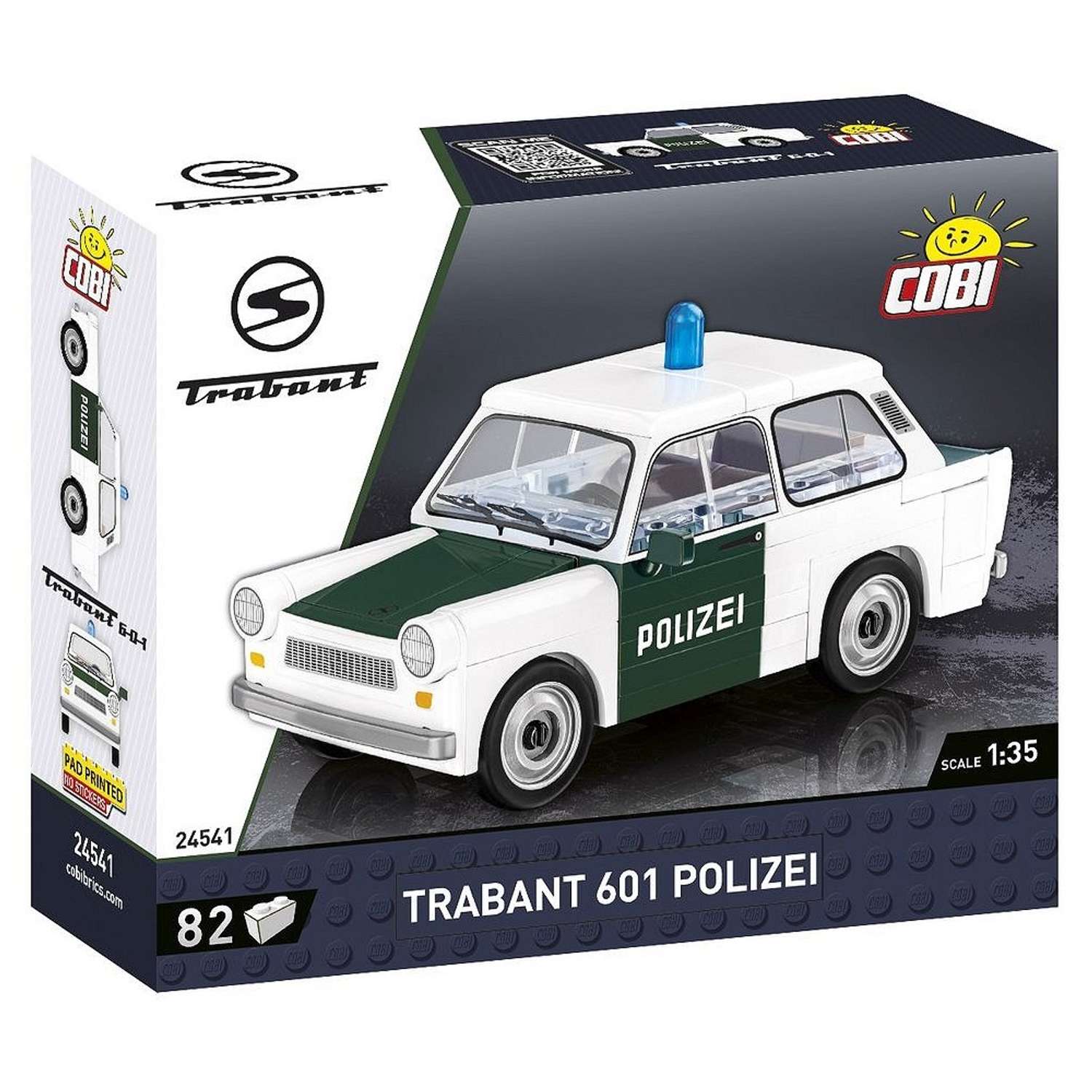 Конструктор COBI Автомобиль Trabant 601 Polizei 82 деталей - фото 1
