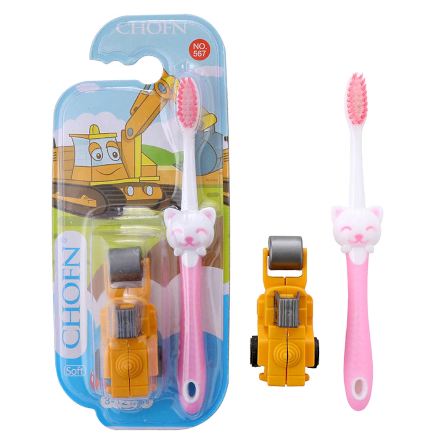 Зубная щётка Farres Детская с игрушкой Каток - фото 1