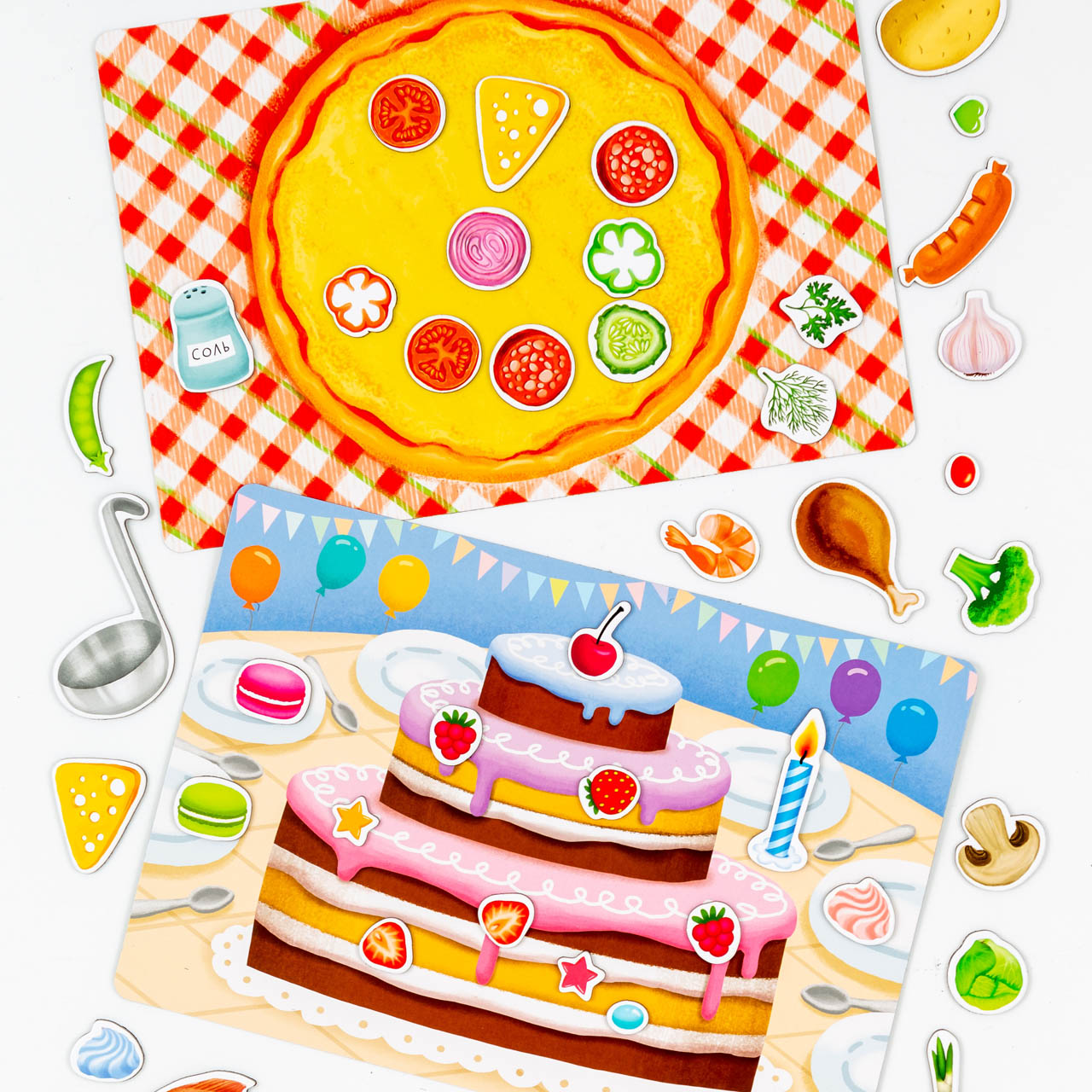 Магнитная игра Харди Гарди Маленькая хозяйка. Готовим пиццу и суп. Украшаем торт и тарелку - фото 14